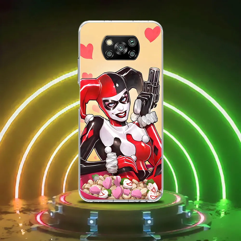 Harley Quinn Case for Xiaomi Poco X5 X6 X3 F5 M5s F4 GT X4 NFC Pocophone F1 F3 M3 F2 M4 Pro M5 Soft Transparent TPU Phone Cover