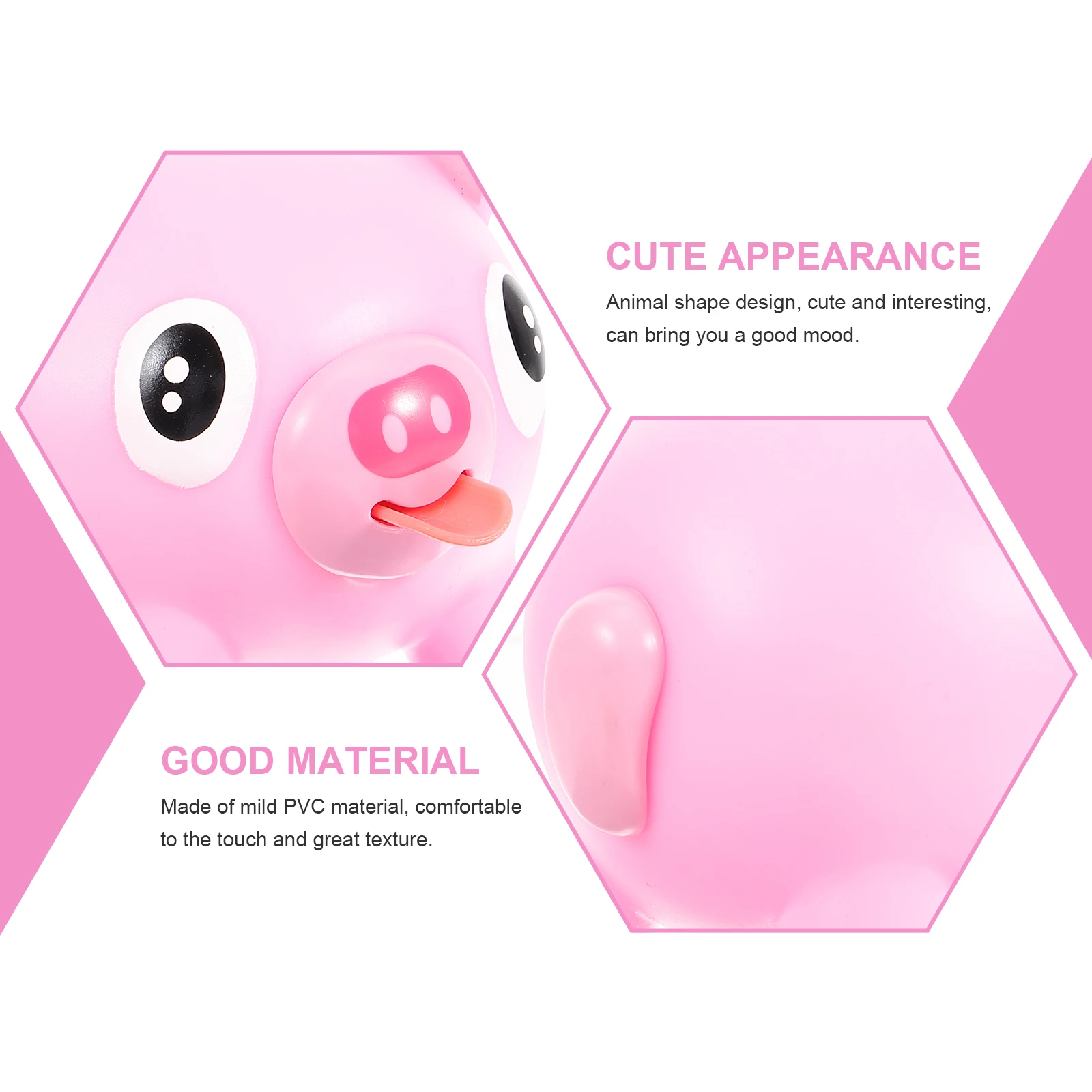 

VICASKY Pig Squeaky Toy Rubber Talking Animal Stress Relief Fun Sound Gift for Kids Adults Chew Resistant Dog Toy