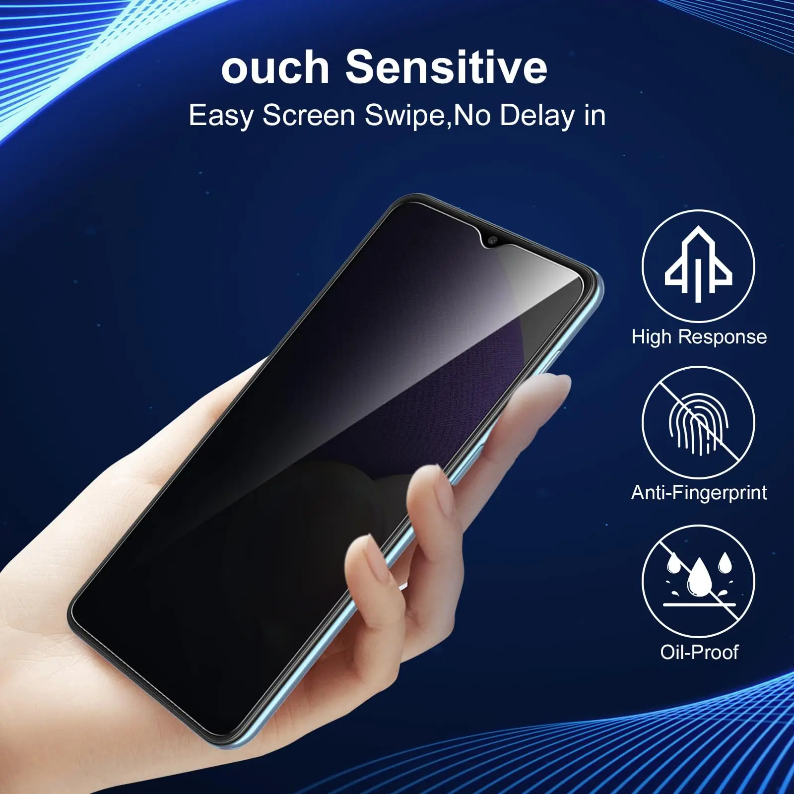 Anti Spy Screen Protector For Samsung Galaxy M32 5G 6.5 Privacy Tempered Glass 9H Anti Peep Scratch High Aluminum image 5