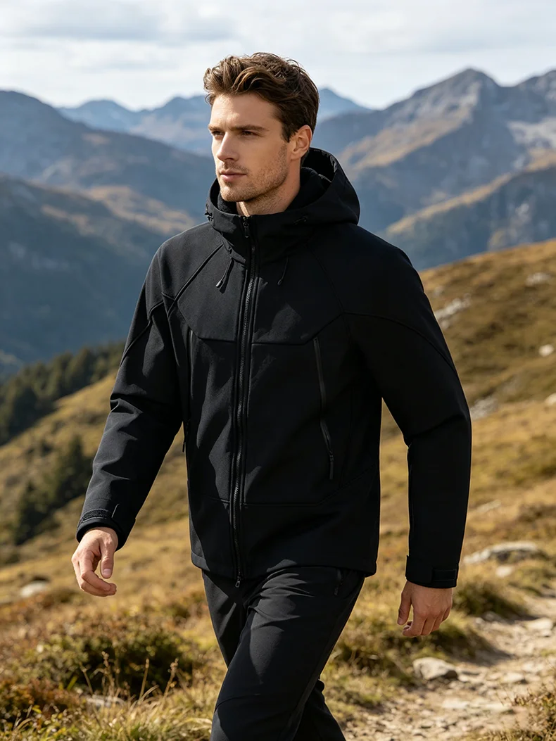 LNGXO Men Women Waterproof Soft Shell Jacket Windproof Warm Fleece Rain Coat Unisex Hiking Climbing Trekking Outdoor Windbreaker 40 S778cbf80c65c420e97ca54696834ad61D