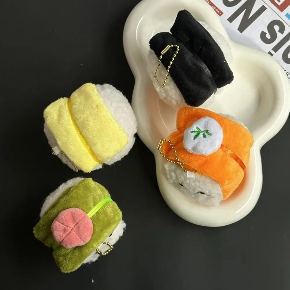 Espressione carina peluche sushi portachiavi borsa decorazione bambola di pezza anguilla dolce cetriolo sushi bambola di peluche kawaii sushi ciondolo in peluche