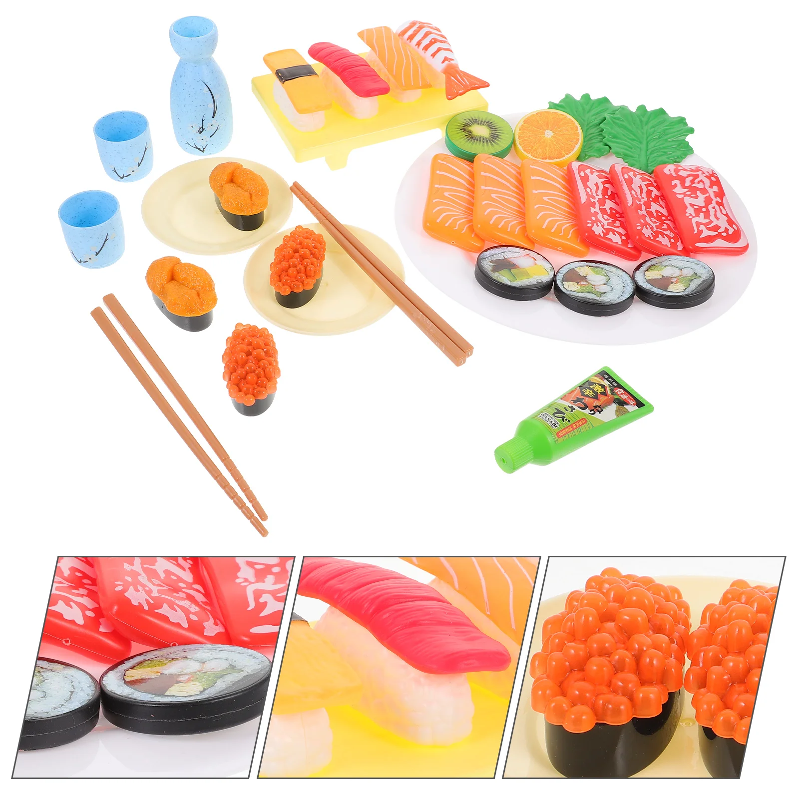 

Simulation Sushi Mini House Decor Ornaments for Kids Fake Model Miniature Models Toy Combo Adornment Simulated