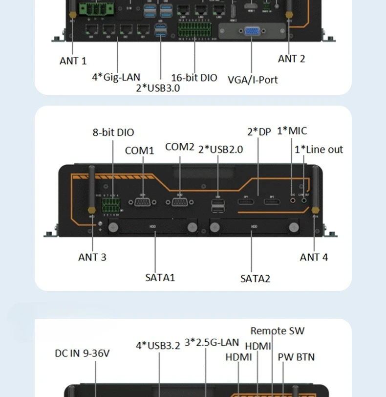 Barebones-system AI edge, computing, in-vehicle industrial computer, machine vision electronics