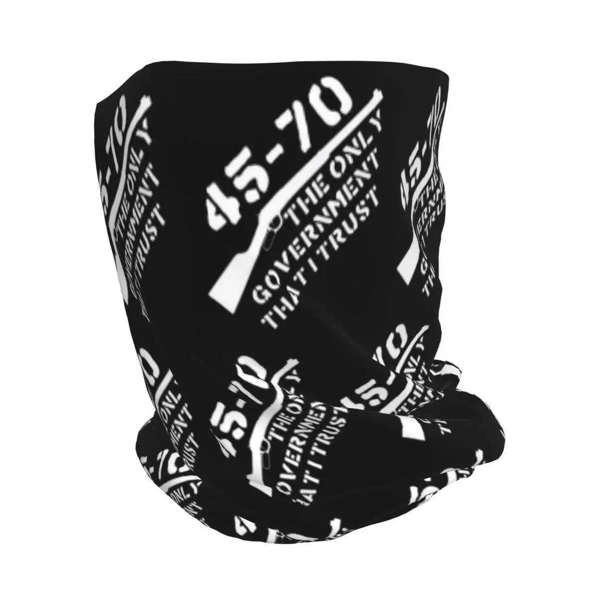 45-70 The Only Government I Trust Guns Firearms Anarchist Bandana Neck Gaiter Mask Scarf Balaclava Beanies Hat for Men Women