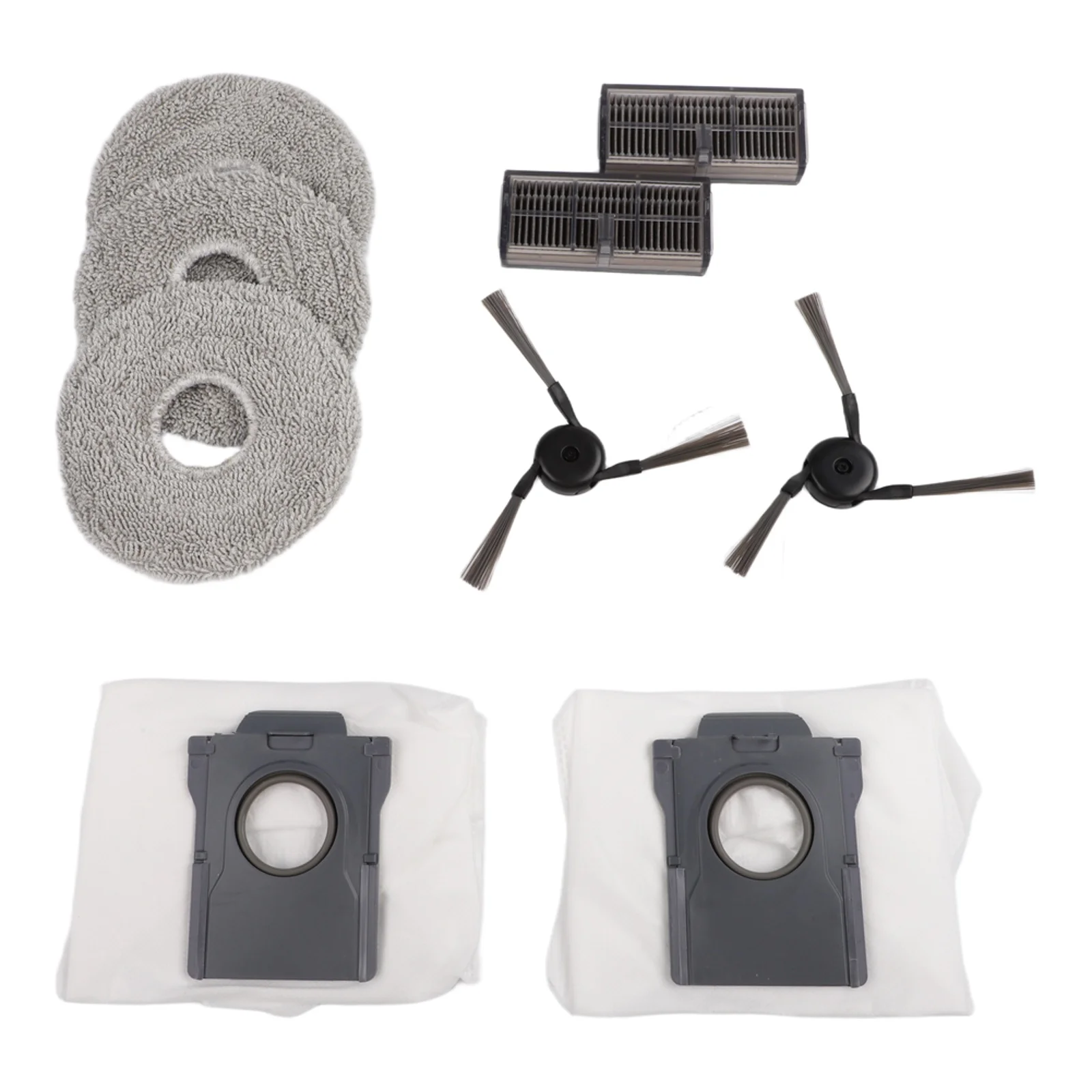 Thorough Cleaning Solution for MOVA for p50 for Pro Mop Cloths Dust Bags Side Brushes for 2 Brushes 2 Filters 3 Mop Pads for