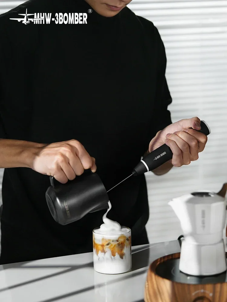 USB Versatile Milk Frother with Multiple Attachments for Various Drinks and Desserts