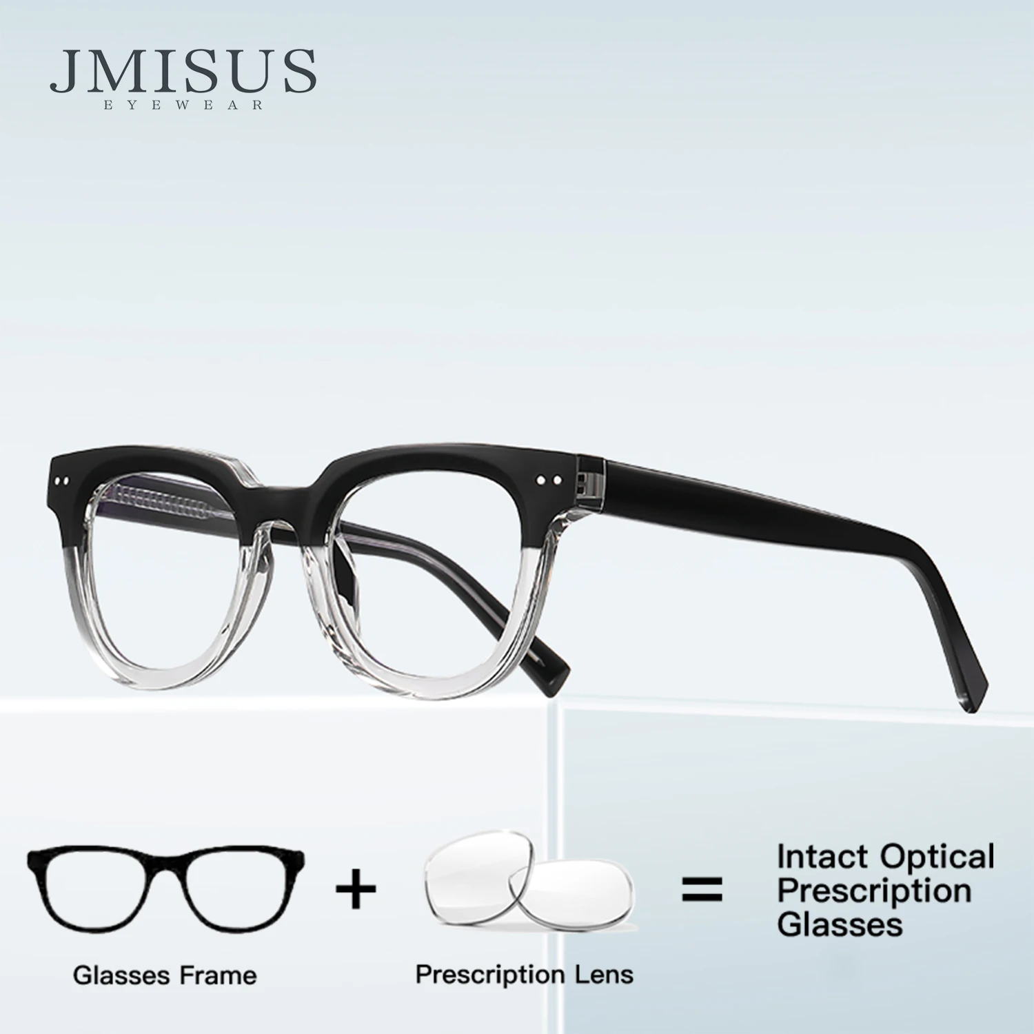 

JMISUS Myopia Glasses for Women Men Fashion Round Frame Prescription Optical Lenses Minus Power Correction for Daily Use