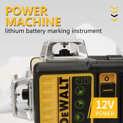 Dewalt DW089LG 3 साइड*360 डिग्री वर्टिकल लाइन्स लेज़र लेवल मीटर आउटडोर 12V लिथियम बैटरी हॉरिजॉन्टल ग्रीन लाइट लेवल 10 best sales डेवॉल्ट 360 लेजर लेवल - №3
