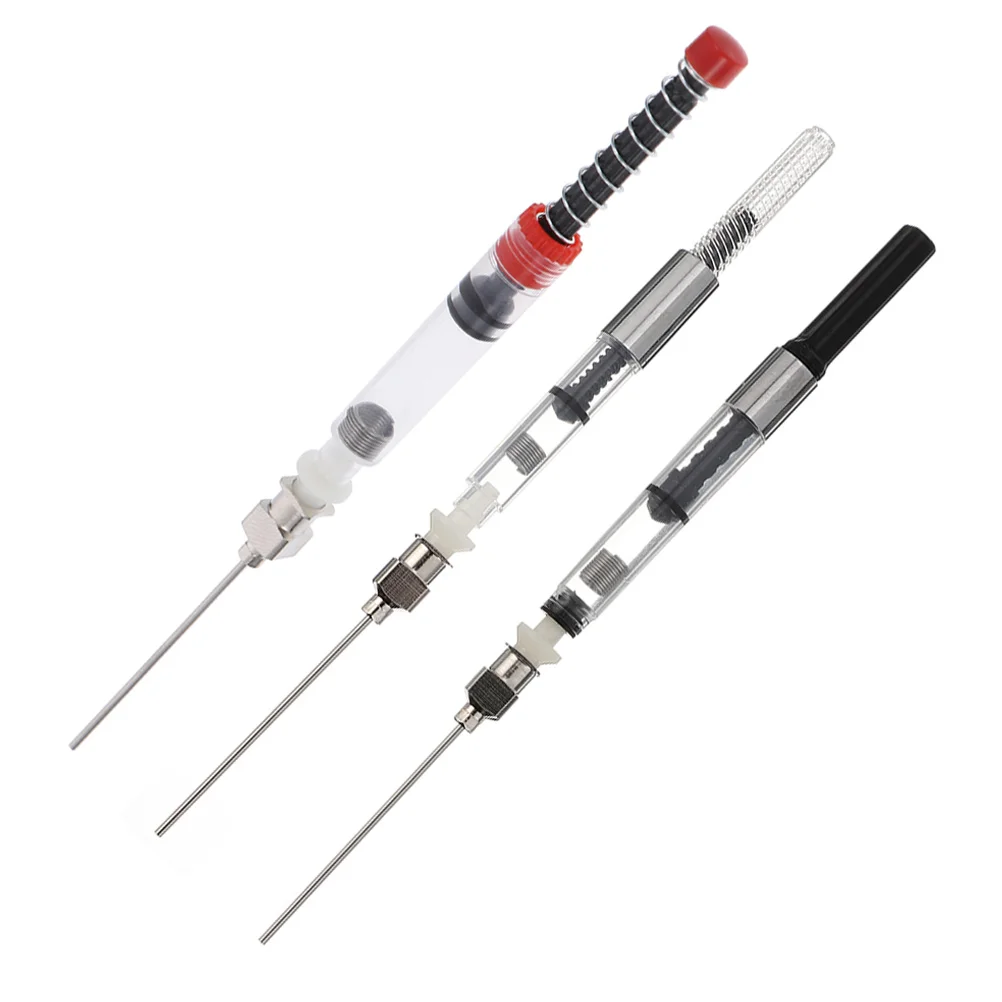 3 Pcs Fountain Pen Converter Ink Auxiliary Absorber Light Bulb School Supplies Black Device Fill Assistant Syringe Student