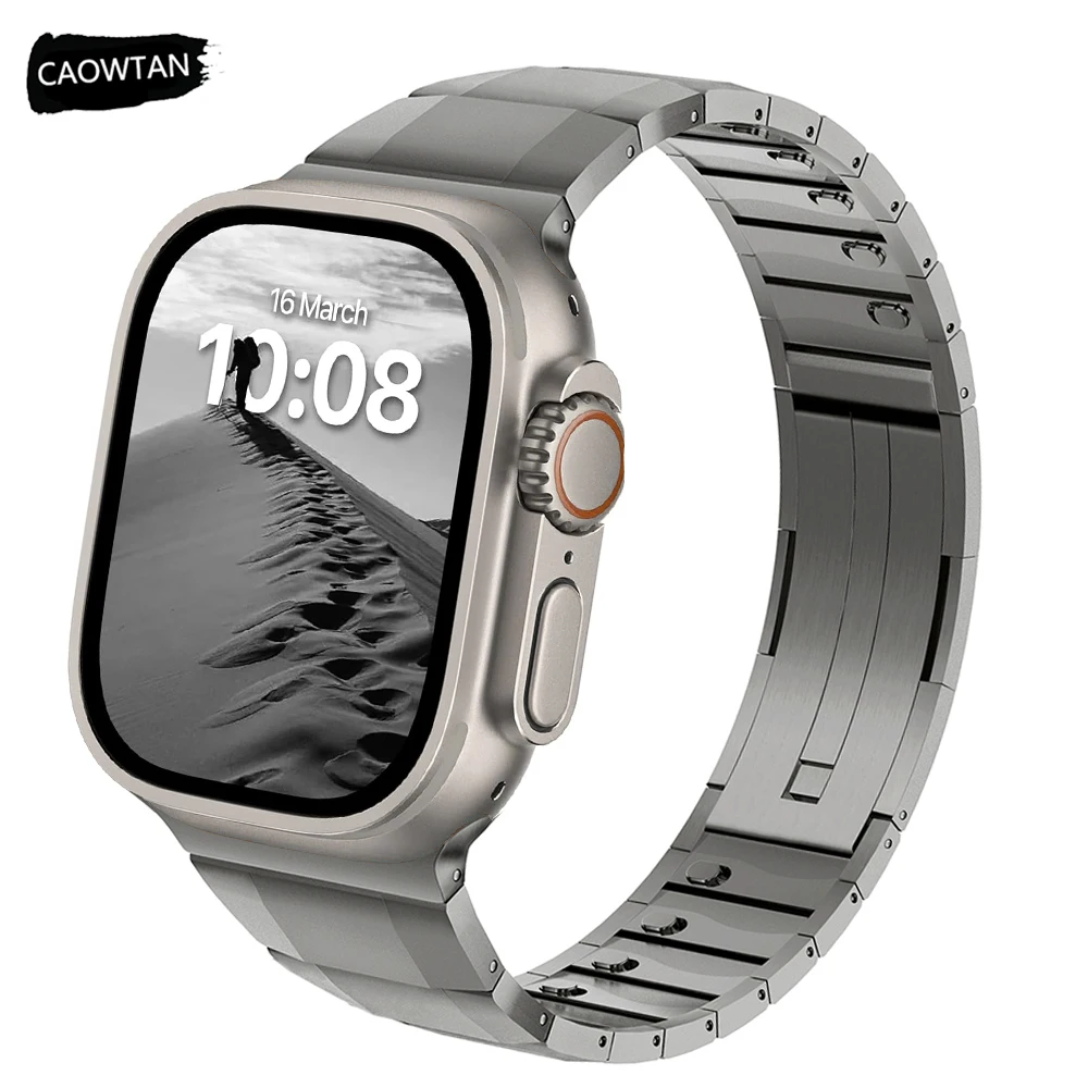 حزام ساعة معدني سريع التركيب لساعة أبل الترا 2 1 49 ملم 10 46 ملم حزام من الفولاذ المقاوم للصدأ لسلسلة 9 8 7 6 5 4 45 ملم 44 ملم سوار #1