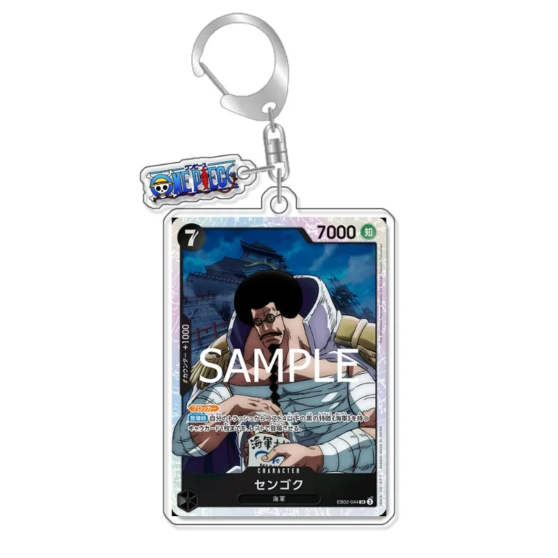 Keychain OP OPTCG Card Vinsmokereiju Sanji Brook Backpack Pendant Anime Game Fans Gift Recycled Acrylic Decoration Rare Card Toy - view 4