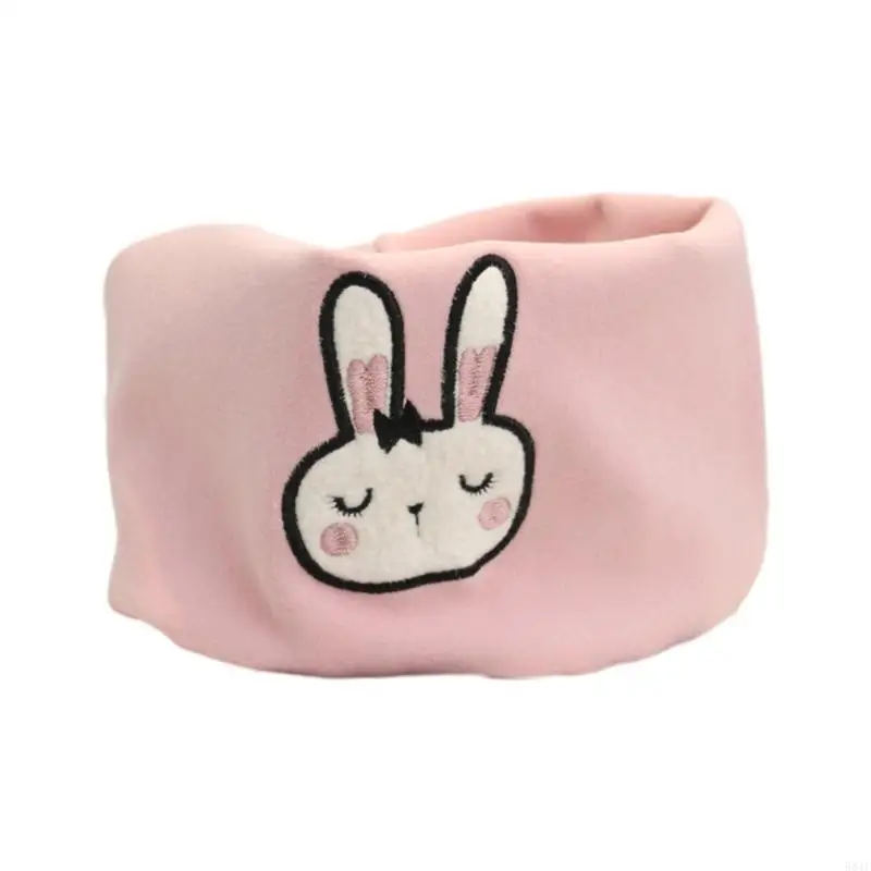 581F Lightweight Children Scarf Star Rabbit Neck Wrap Soft & Adjustable Scarf Winter Neck Hood for Winter Activities