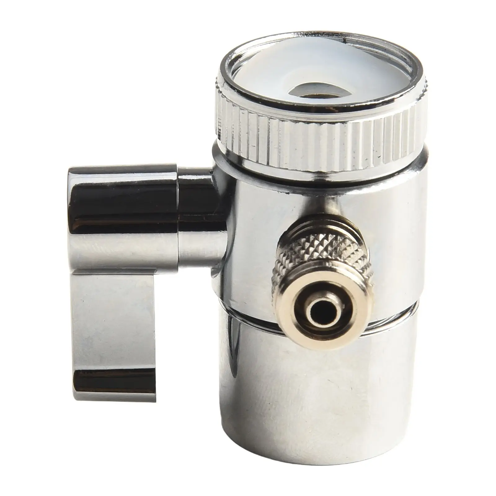 M22 Brass Faucet Splitter Silver Above Counter Water Filter Diverter For 1/4\