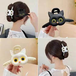 Cartoon Cat Hairpin for Women Black White Design Hair Clips Fashion Cute Claws Clip Fashion Hair Accessories Girls Gift 2024