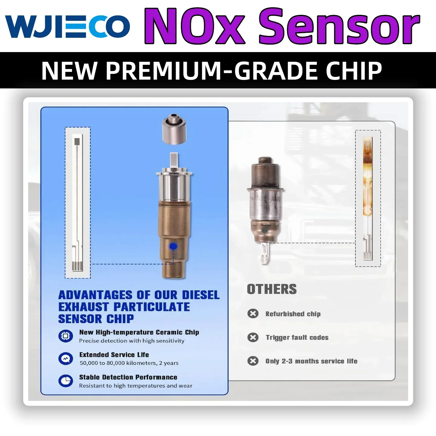 5801754014 5WK96775A 5801627703 5WK9677 مستشعر أكسيد النيتروجين لعادم الديزل يناسب الديزل IVECO STRALISAD190S33 2009-2016 سنة