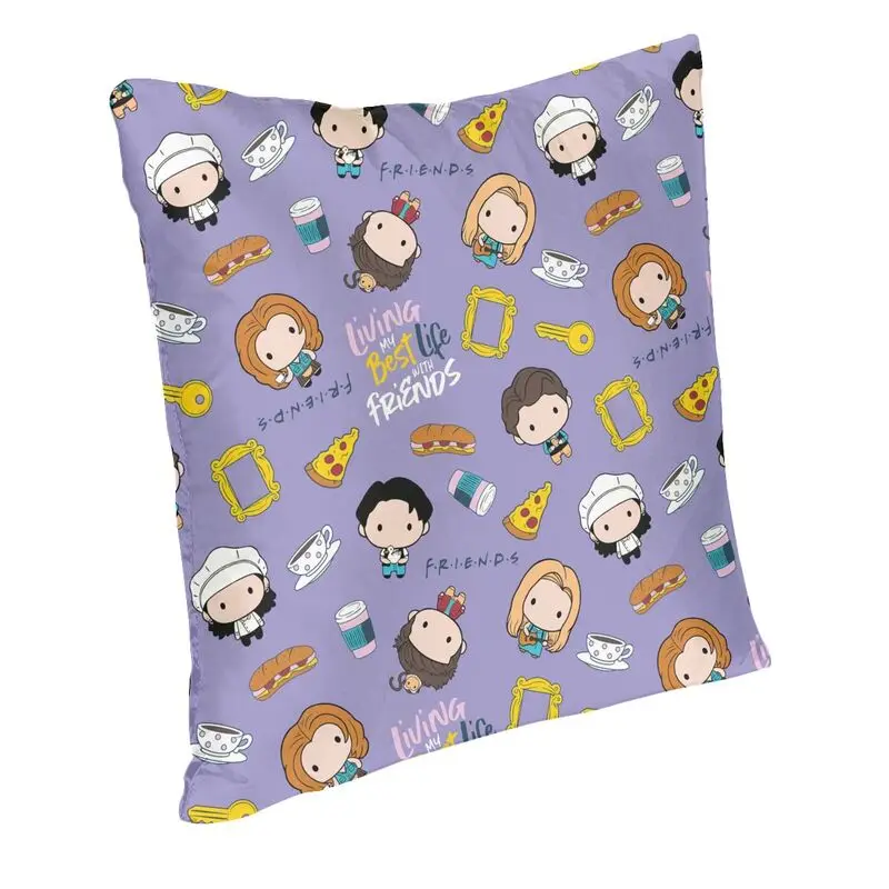 Vibrant Classic Friends TV Show Square Throw Pillow Cover Home Decorative 3D Two Side Print Cushion Cover for Car