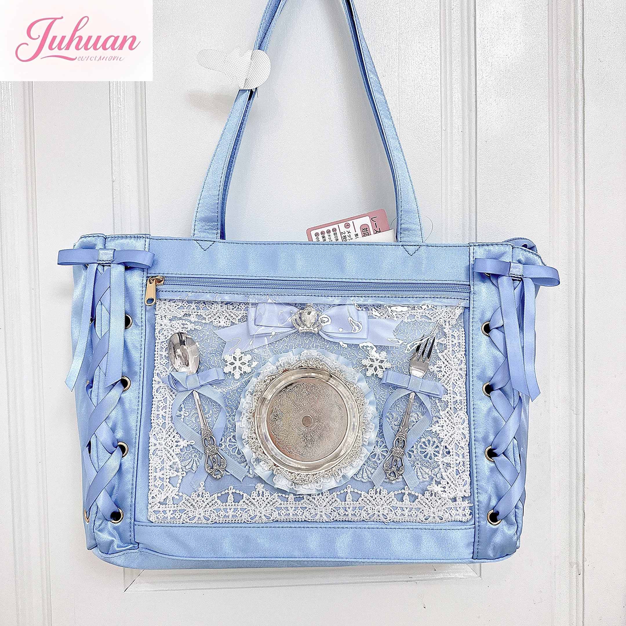 Japanese Original Finished Pain Board Blue Water Color Pain Board Satin Blue Lace Card Cover Gu Mei Bar To Ltabag Decoration