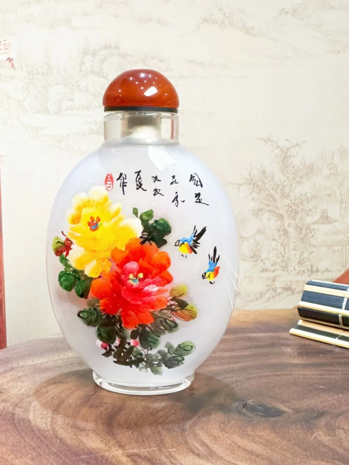 Inner Painting Snuff Bottle Non-Heritage Gift for Foreigners Abroad Foreign Affairs Chinese Characteristic Crafts Zibo Glass