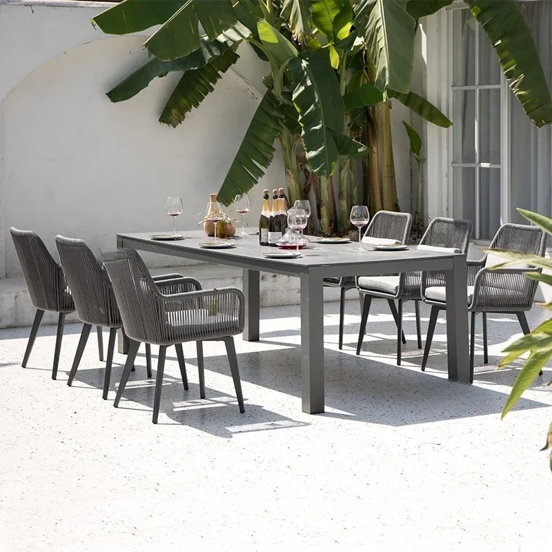 Outdoor tables and chairs, courtyard garden, rattan tables and chairs, hotel homestay, outdoor balcony, and chairs group