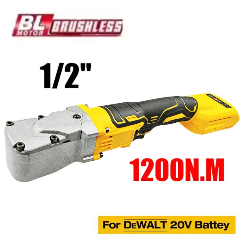 

Fit for DeWALT 20V Battery Brushless Ratchet Wrench 1200NM Electric Cordless Driver 1/2'' Removal Screw Nut Car Repair Tools