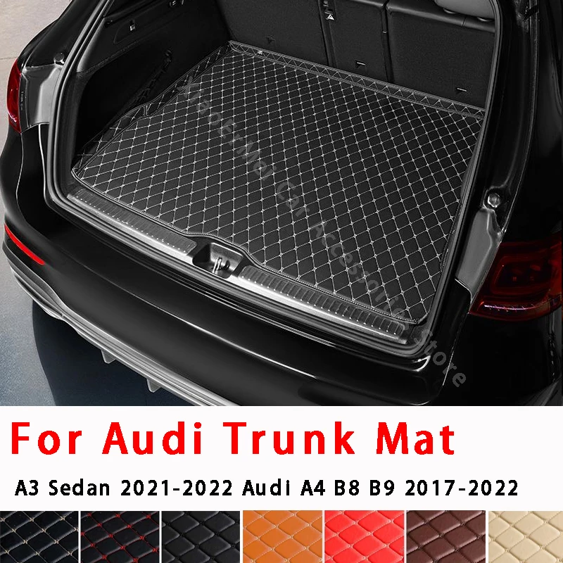 

Car Rear Trunk Mat for Audi A3 Sedan 2021-2022 A4 B8 B9 2017-2022 Rear Trunk Storage Protector Pad Carpet Liner Interior Mat