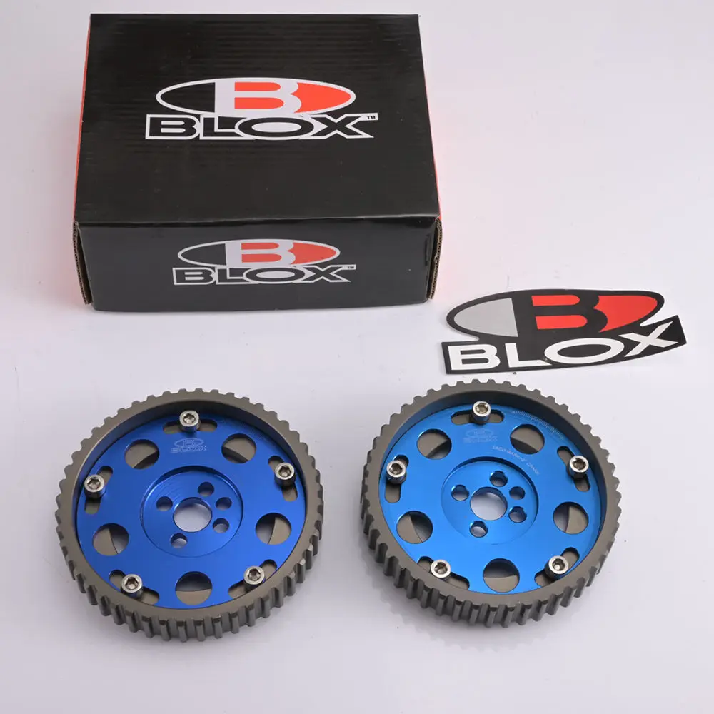 BLOX 2pcs Adjustable Cam Gear Alloy Timing Gear For Nissan CA18DE(T) Engine Inlet and Exhaust Cam Pullys Gears EP-CG180DET-BL