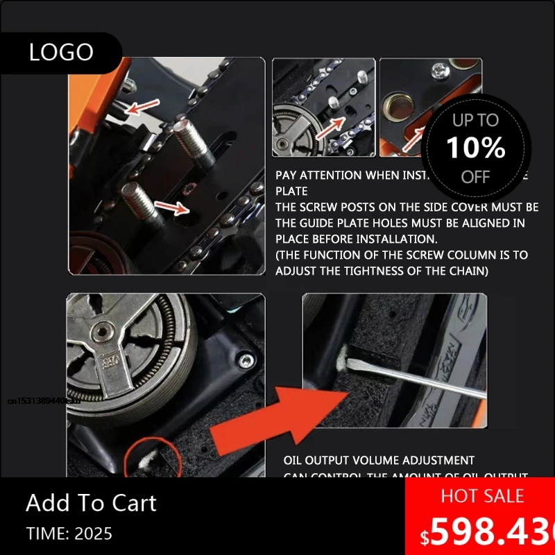 0808082025 Two-stroke Chain Saw high-power 1 Saw Wholesale Logging Machine multi-function Chain Saw Logging S