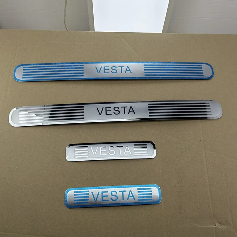 

Car Accessories For Lada Vesta Door Sill Pedal Scuff Plate Stainless Steel Guard Protector Car Styling Sticker