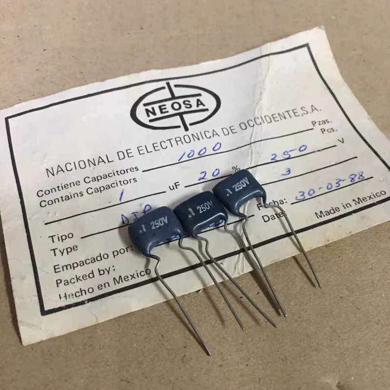 10PCS New American antique Western Electronic NEOSA 0.1UF 250V copper foot audio infinite decoding capacitor