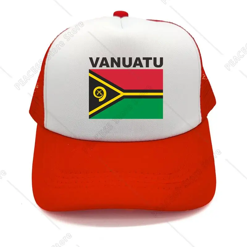 

Vanuatu Trucker Cap Summer Men Cool Country Flag Hat Baseball Caps Unisex Outdoor Mesh Net Caps