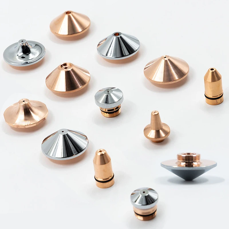 

3PC Fiber Cutting Head Laser Nozzle Single Double Chrome-plated Layers D28 Caliber 1.0-5.0mm for Raytools Empower Head