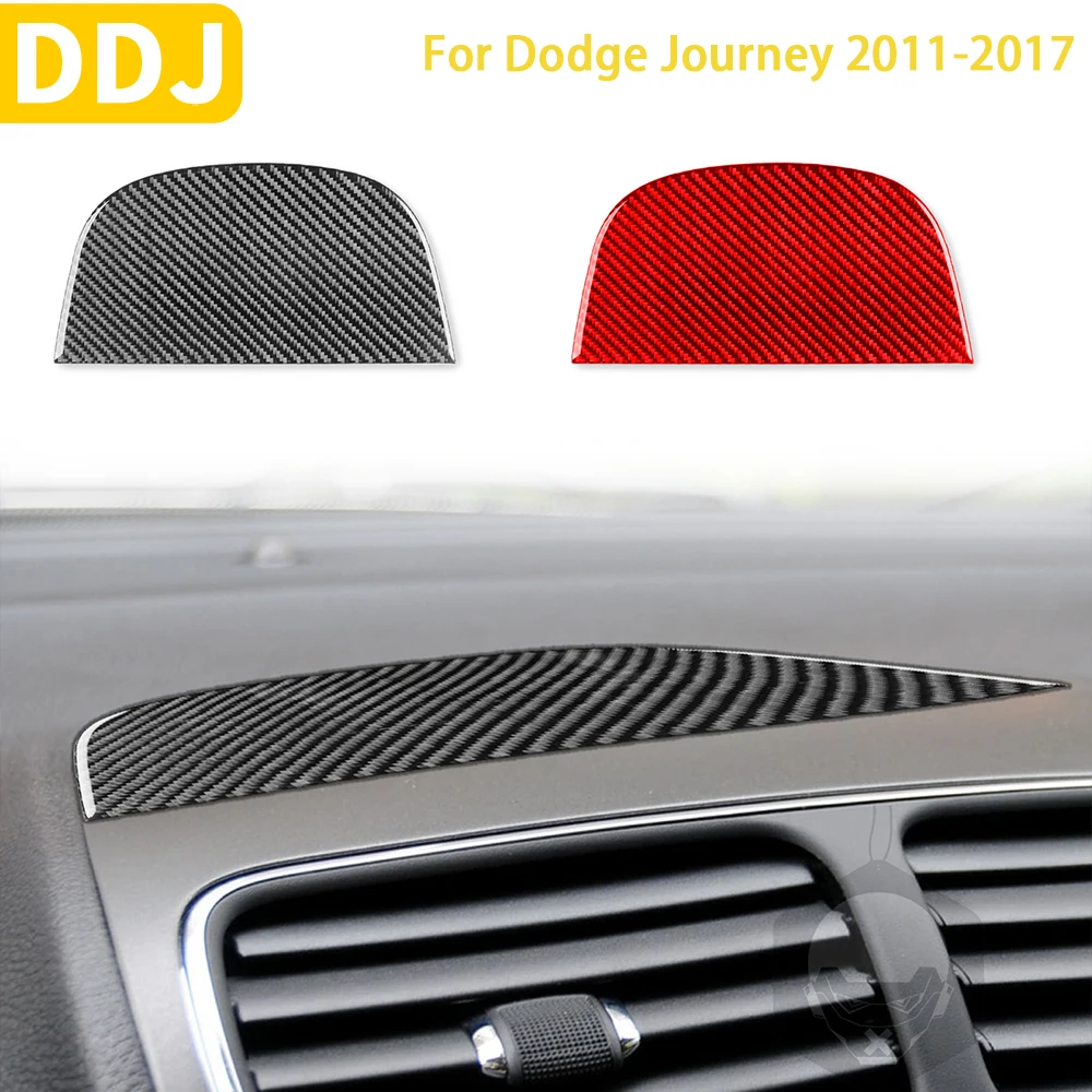 

For Dodge Journey 2011-2017 Accessories Carbon Fiber Car Interior Central Air Outlet Top Panel Sticker Decoration