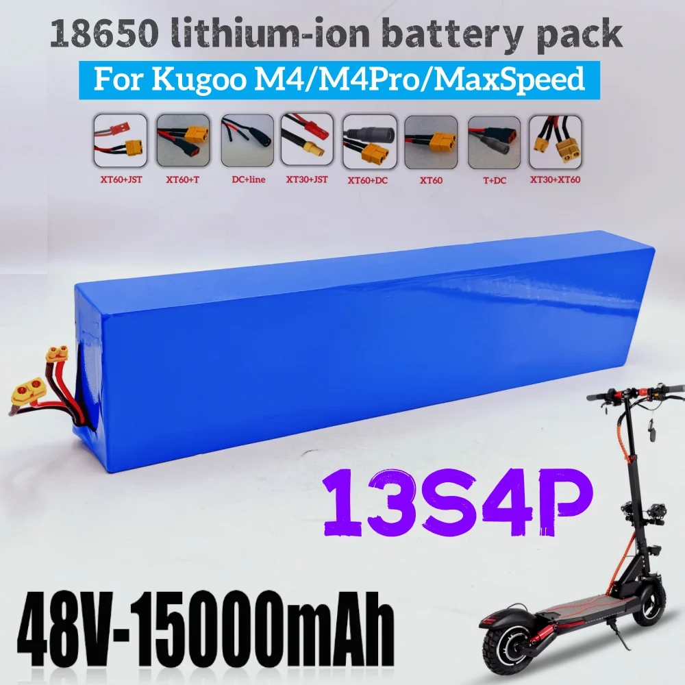 

13S4P 48V 15Ah Lithium ion Battery Pack 18650 High Capacity 15000mah For Electric Scooter Kugoo M4/M4Pro/MaxSpeed