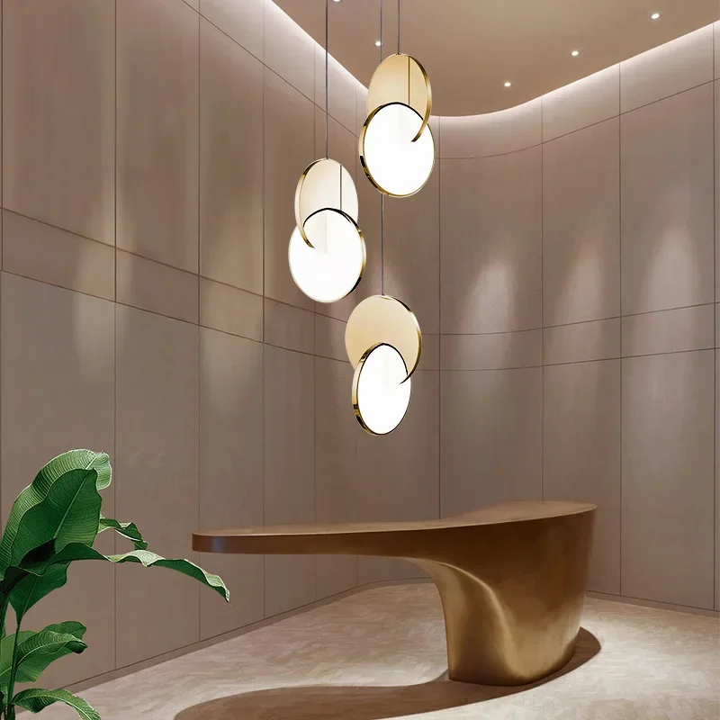 

Modern LED Ring Circle Chandeliers Gold Iron Pendant Lights Home Decor Indoor Lighting Living Dining Room Hanging Ceiling Lamps