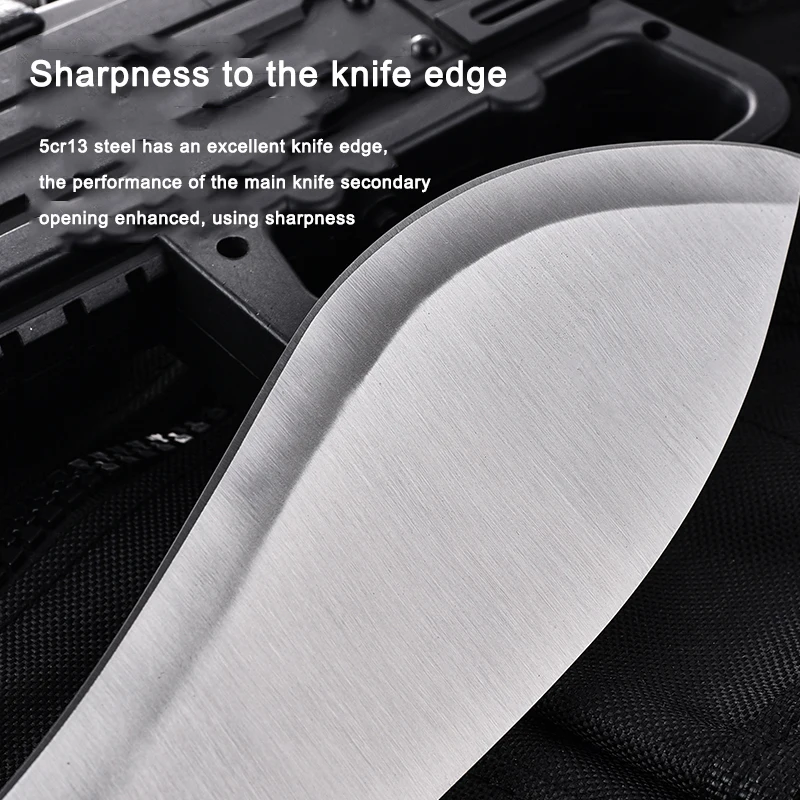 Outdoor camping straight knife, portable, multifunctional, high hardness cutting tool, outdoor stainless steel straight knife