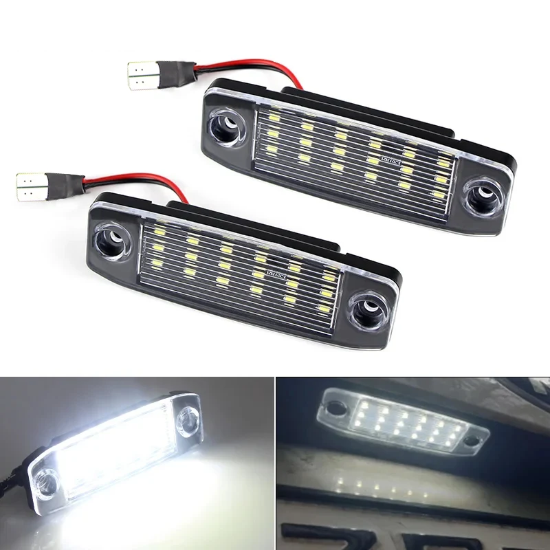 2pcs 12v White 18LEDs For Kia Sportage 2010-up For Hyundai Kona 2017- For i40 CW 2011- High Quality SMD Car License Plate Lights