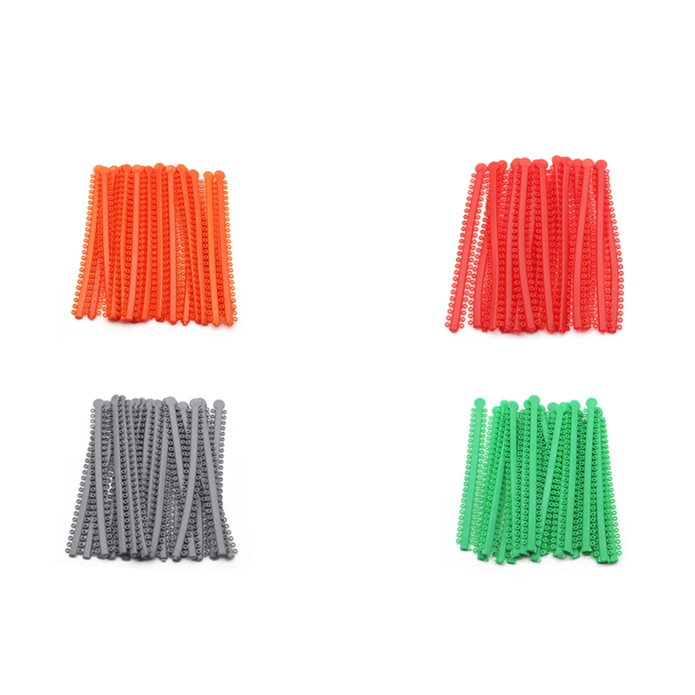 1000 Ties=20 Sticks Dental Orthodontic Elastic Ligature Ties Colorful Bands for Brackets Braces Orthodontics Treatment