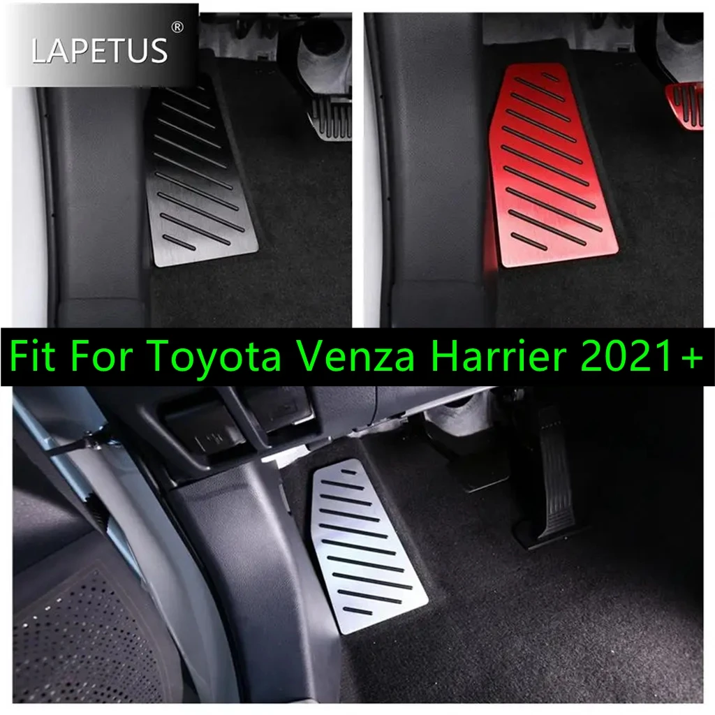 Stainless Steel Foot Rest Footrest Dead Foot Pedal Board Cover Trim For Toyota Venza Harrier 2021 - 2024 Interior Accessories