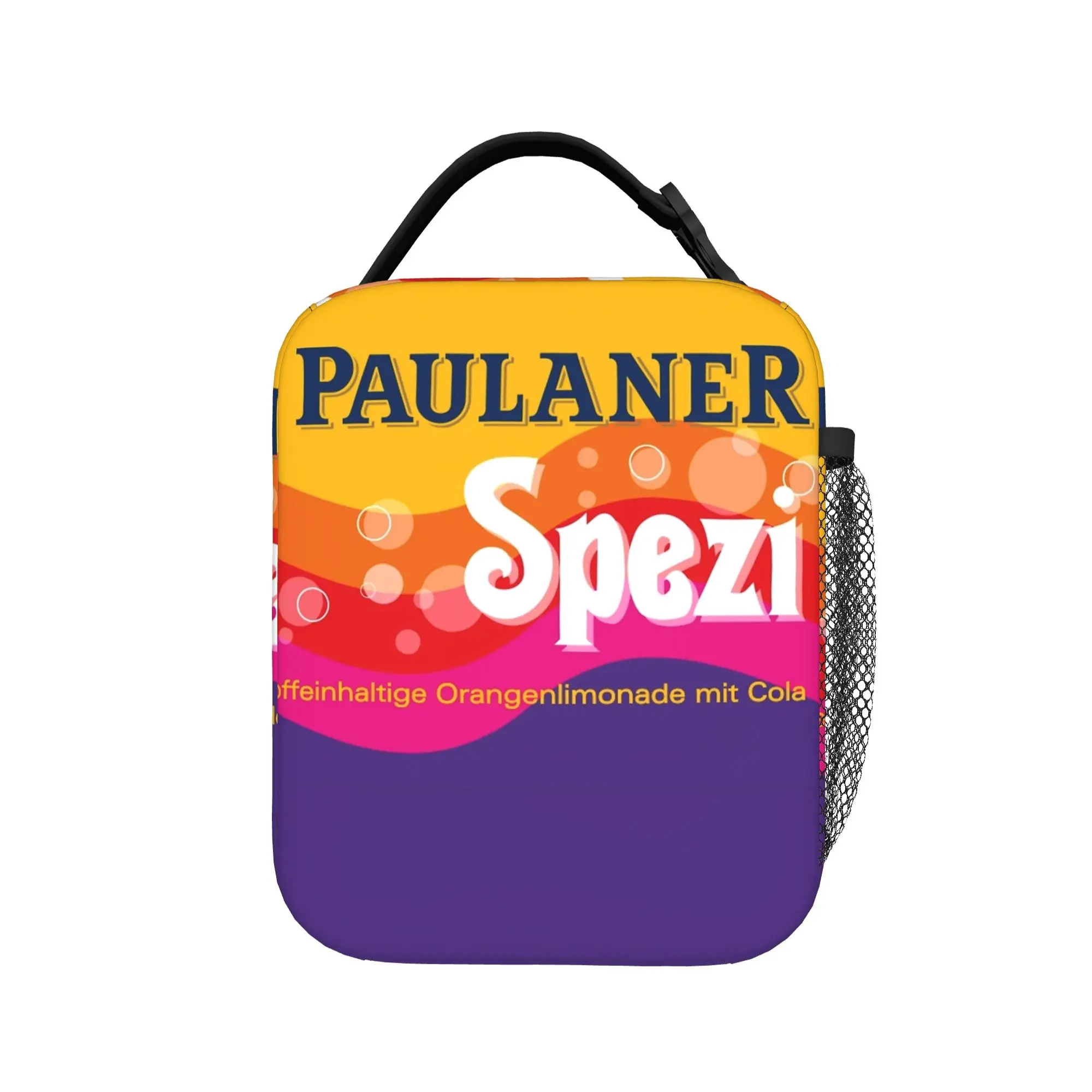 Paulaner Spezi Lunch Bag  Office Lunch Box For Girls Casual Graphic Thermal Tote Handbags Oxford Convenient Cooler Bag