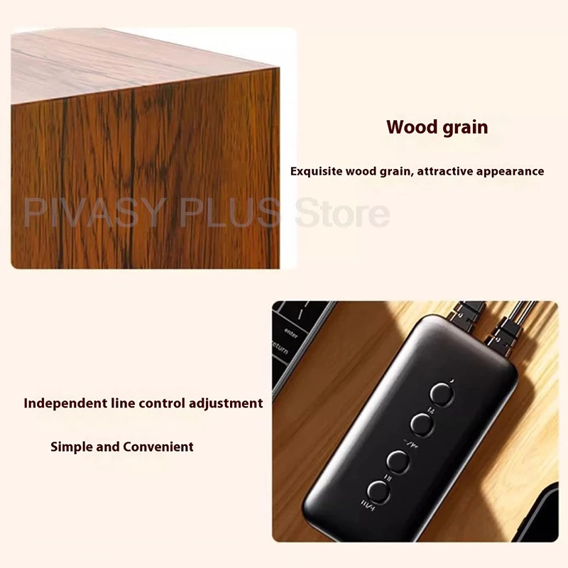 블루투스 스피커 컴퓨터용 나무 스피커 3인치 풀 레인지 드라이버 USB 전원 공급 PC 노트북 멀티미디어 하이파이 오디오 시스템