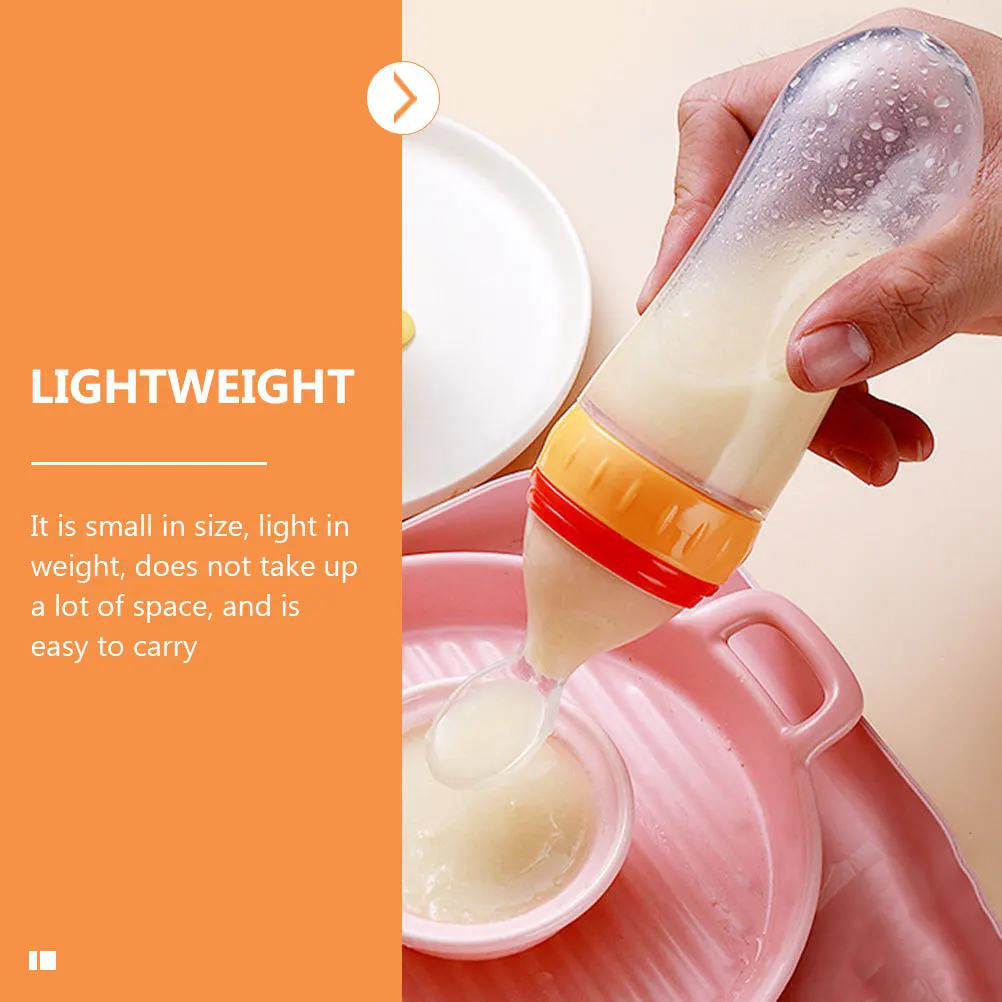 

3Pcs Baby Feeding Bottles Rice Cereal Spoon Bottle Comfortable Portable Food Dispenser Infant Feeder Food Feeder