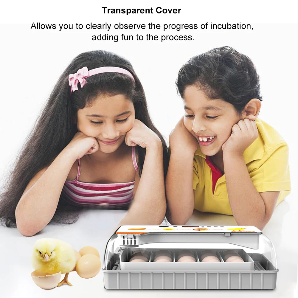 حاضنة لتفريخ البيض التلقائي تحول البيض 20 بيضة LED كفاءة شاشة عرض إضاءة البيض صينية البيض متعددة الوظائف #5