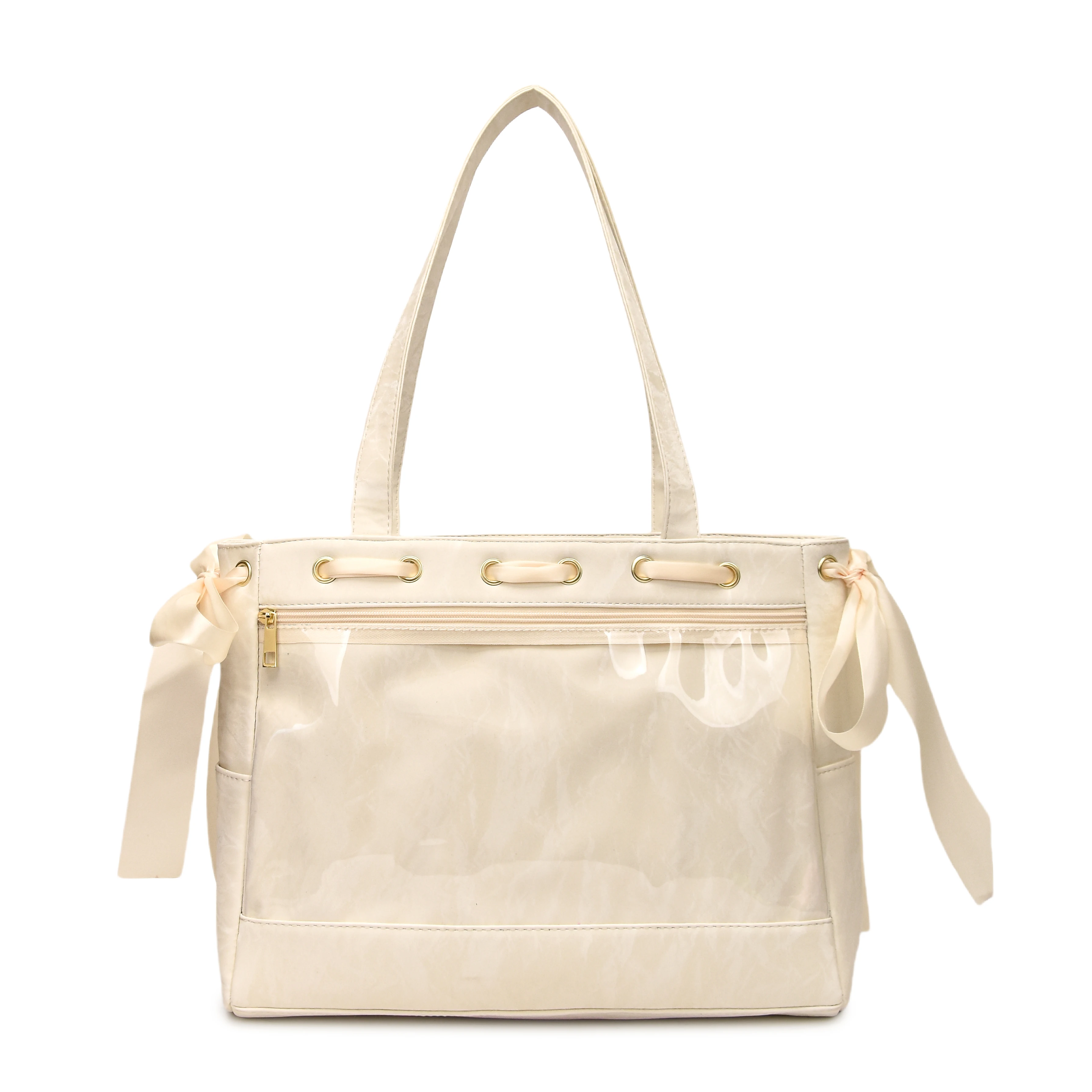 

Women handbags. Ribbon pain bag two yuan millet yum transparent students simple big appetite baby shoulder bag handbag trend.