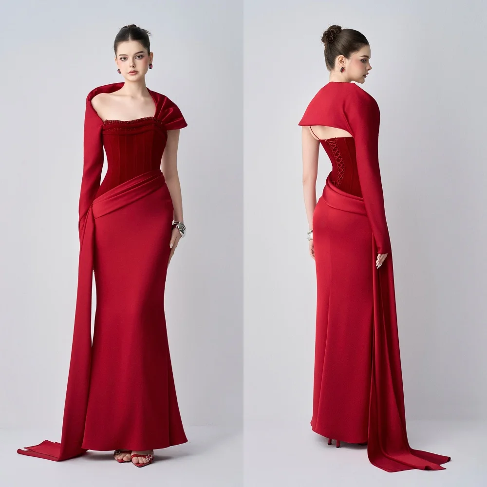 

Customized Jersey Chic Off-the-shoulder Temperament Mermaid Long Dresses Bespoke Occasion Charming Gorgeous Evening Dress