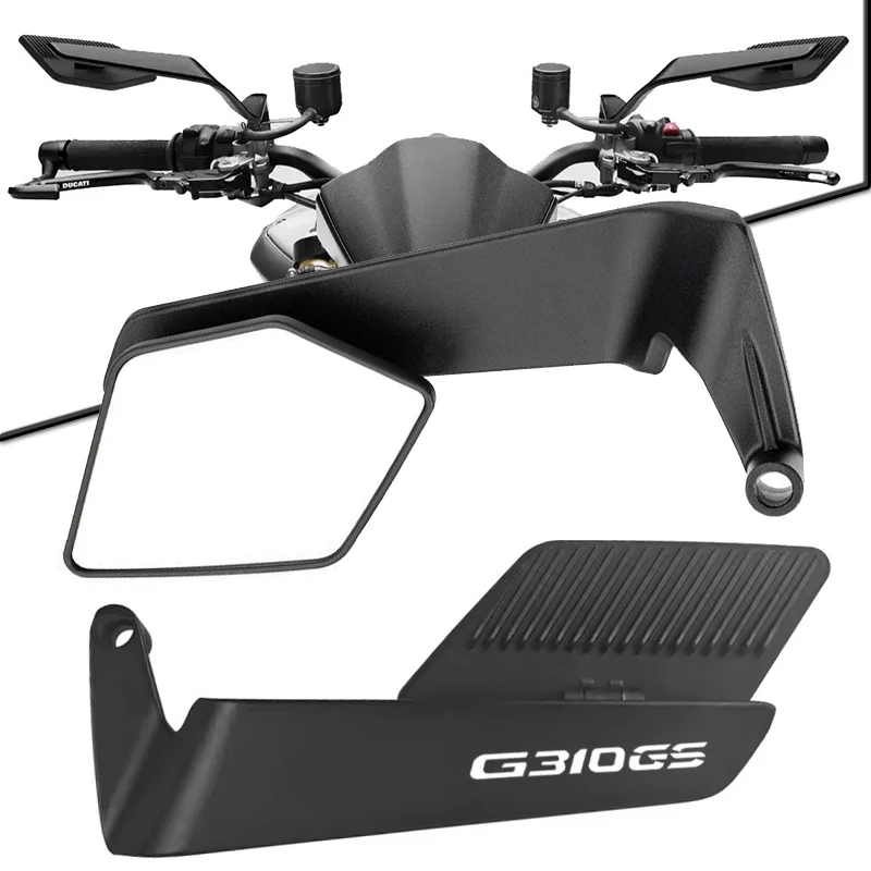 For BMW G310GS G310R G 310 GS/R 2020-2024 Motorcycle Accessories Mirrors Stealth Winglets Mirror Rotate Adjustable Mirrors