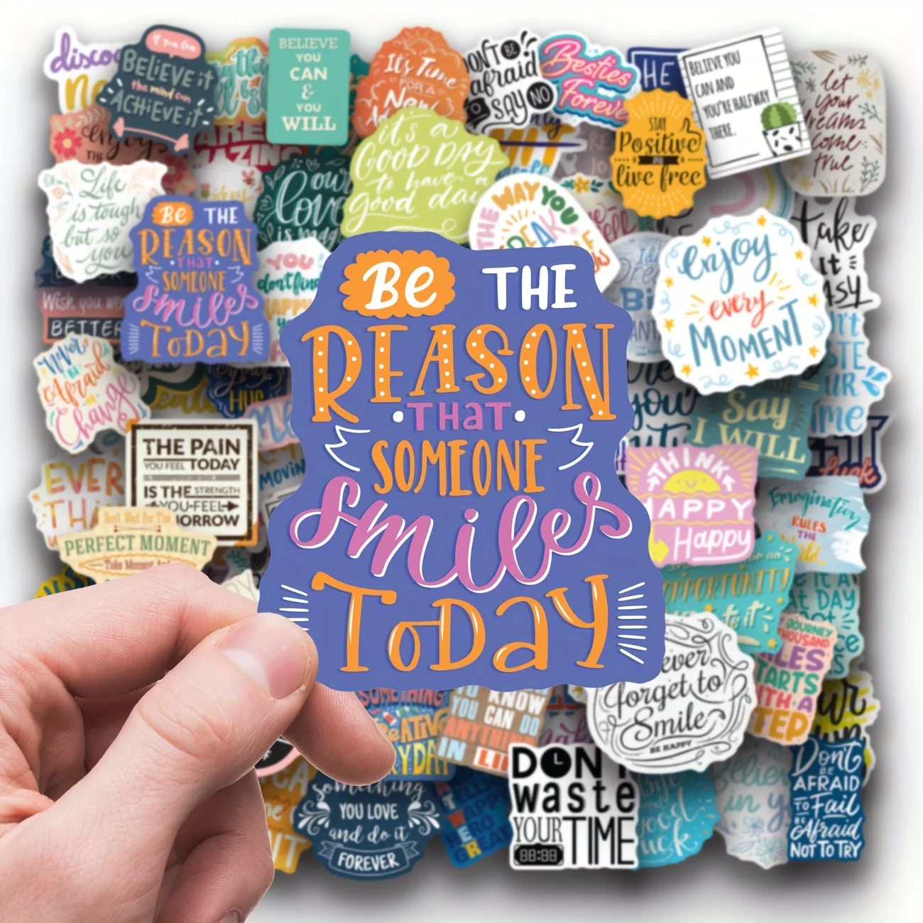 

100pcs Motivational Sticker Set, Inspirational Vinyl Quote Stickers for Women Adults, Water Bottle Laptop Journal Decor