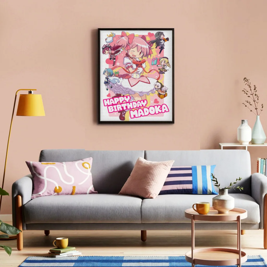 

Puella Magi Madoka Magica Diamond Painting 5D Diamond Mosaic Suitable for Children DIY Gift Home Decor