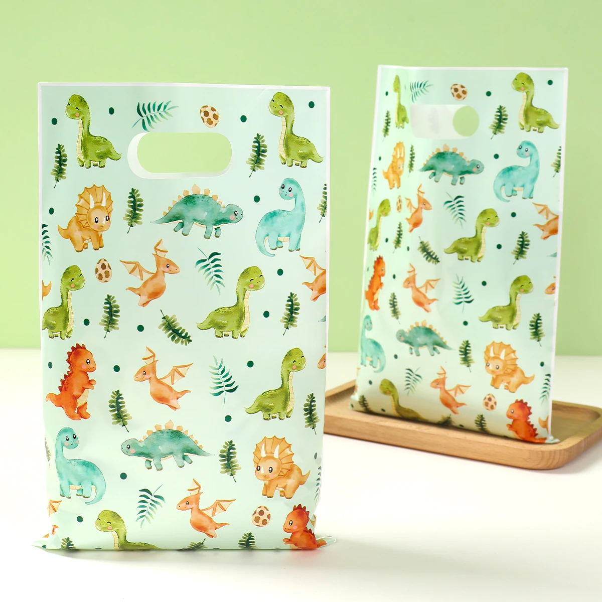 10/25/50 قطعة الكرتون ديناصور حقيبة يد هدية صغيرة التعبئة حقيبة الغابة ديناصور عيد ميلاد الديكور الاطفال استحمام الطفل لوازم الحفلات
