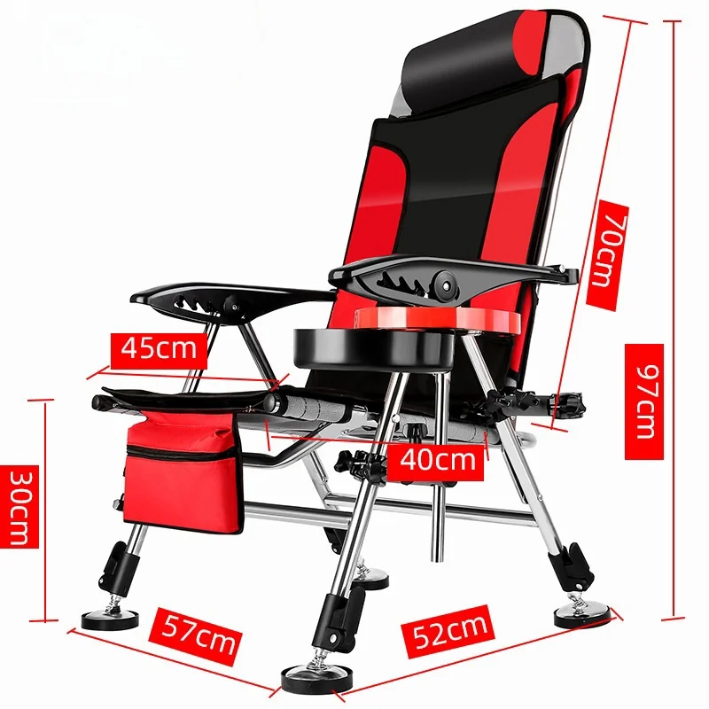 Outdoor Collapsible Fishing Chair Beach Chair Retractable Fishing Chair Portable Camping Chair Fishing Equipmentc