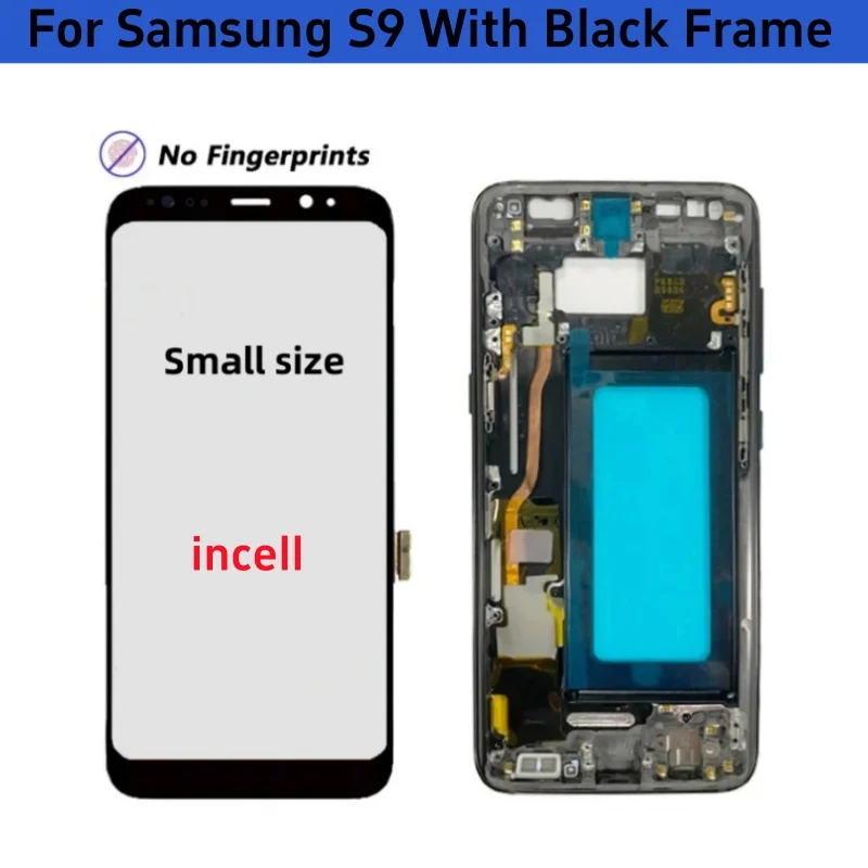 New TFT OLED Display For Samsung Galaxy S9 G960 S9 Plus G965 Incell LCD+Touch Screen with Frame Digitizer Assembly Replacement